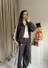 Kahve Ekose Ceket Takım