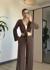 Kahve Farklı Bağlamalı Takım