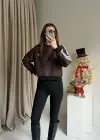 Kahve Leopar Sweatshirt