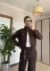 Kahve Marka Model Hırka Eşofman Takım