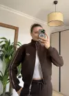 Kahve Marka Model Hırka Eşofman Takım