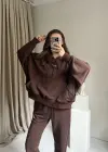 Kahve Oversize Eşofman Takım
