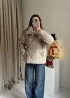 Krem Zr Model Bağlamalı Mont