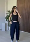 Lacivert Modal Relax Pantolon