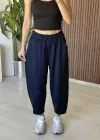 Lacivert Modal Relax Pantolon