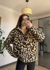 Leopar Peluş Sweatshirt