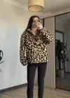 Leopar Peluş Sweatshirt