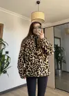 Leopar Peluş Sweatshirt