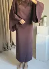 Mürdüm Massi Model Bağcıklı Elbise