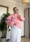 Pembe Yıldızlı Viral Çizgili Bluz