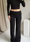Siyah Bel Katlamalı Yumoş Takım