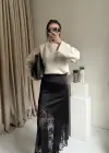 Siyah Dantel Etek