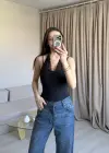 Siyah Dantel Kombineli Bodysuit