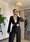 Siyah Farklı Bağlamalı Takım