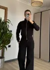 Siyah Marka Model Hırka Eşofman Takım