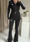 Siyah Tasarım Tayt Takım