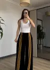 Siyah/Sarı Kadife Eşofman
