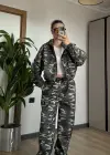 Yeşil Kamuflaj Desenli Eşofman Takım
