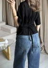 Siyah Bağlamalı Tshirt