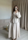 Krem Bağlama Etek Takım