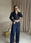 Denim Korse Kesim Pantolon Takım