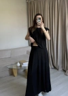 Siyah Vatkalı Modal Etek Takım