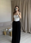 Siyah Pileli Salaş Pantolon
