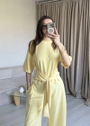 Sarı Bel Kuşaklı Modal Takım