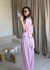Pembe Bel Kuşaklı Modal Takım