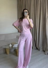 Pembe Bel Kuşaklı Modal Takım