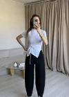 Beyaz Önü Kordon Tshirt
