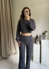 Antrasit Fitilli Yumoş Crop Takım