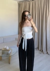 Beyaz Brshk Fiyonklu Crop