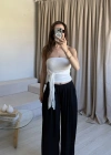 Beyaz Brshk Fiyonklu Crop