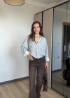 Beyaz Ekose Yağmurluk/Gömlek