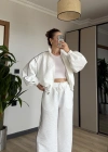 Beyaz Oysh Model Eşofman Takımı