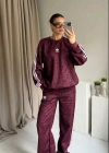 Bordo Leopar Eşofman Takımı