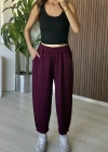 Bordo Modal Relax Pantolon