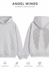 Gri Angel Taşlı Sweatshirt