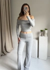 Gri Bel Katlamalı Yumoş Takım