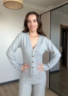 Gri Düğmeli Zr Model Takım