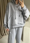Gri Oversize Eşofman Takım