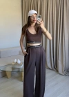 Kahve Büstiyer Eşofman Takım