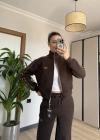 Kahve Marka Model Hırka Eşofman Takım