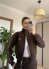 Kahve Marka Model Hırka Eşofman Takım