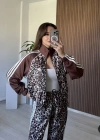 Kahve Marka Model Leopar Eşofman Takım