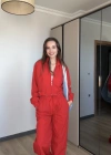 Kırmızı Paraşüt Ceket Pantolon Takım