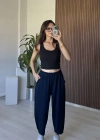 Lacivert Modal Relax Pantolon