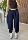 Lacivert Modal Relax Pantolon