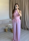 Pembe 3 Farklı Bağlama Keten Takım